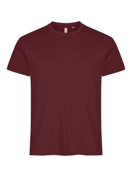 Clique Basic-T T-shirt męska dopasowany krój – burgundy. Czerwone t-shirty męskie CLIQUE, m, bez wzorów, z bawełny, bez kołnierzyka. Za 82.64 zł.