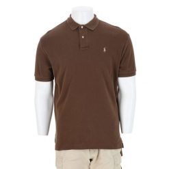 Second life - Koszulka polo męska z krótkim rękawem - Stan bardzo dobry. Brązowe koszulki sportowe męskie Ralph Lauren, m, bez wzorów, bez kołnierzyka, bez ramiączek, na golfa. Za 127.76 zł.