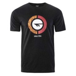 T-shirt Męski Logo Z Bawełny Rakan. Czarne t-shirty męskie Hi-tec, m, bez wzorów, z bawełny, sportowe, bez kołnierzyka. Za 74.99 zł.