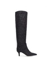 Jenny Fairy Kozaki ELLIE LS6022-05 Czarny. Czarne kozaki damskie Jenny Fairy, z syntetyku, bez obcasa, na szpilce. Za 249.99 zł.