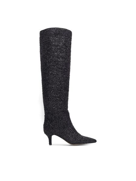 Jenny Fairy Kozaki ELLIE LS6022-05 Czarny. Czarne kozaki damskie Jenny Fairy, z syntetyku, bez obcasa, na szpilce. Za 249.99 zł.