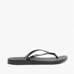 Japonki plażowe damskie Ipanema Anatomic Colors Fem. Czarne klapki damskie Ipanema, bez wzorów, z tkaniny, sportowe, bez obcasa. Za 127.00 zł.