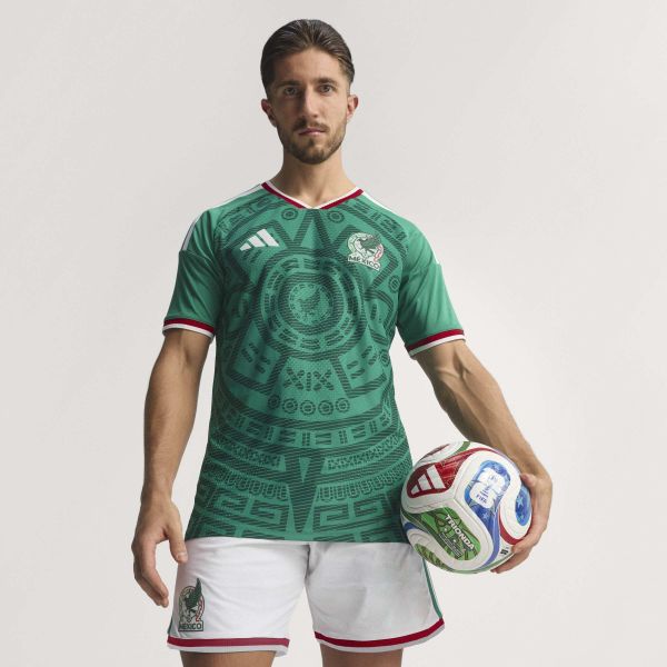 Koszulka Mexico 26 Home Authentic. Zielone koszulki sportowe męskie Adidas, bez wzorów, bez kołnierzyka, bez ramiączek, do piłki nożnej, climacool (adidas). Za 649.00 zł.