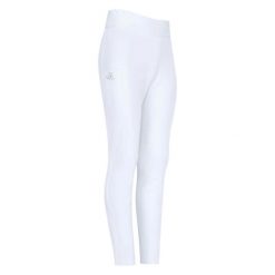 Dziewczęce legginsy konkursowe z pełnym uchwytem HV Polo Lotte. Białe legginsy dla dziewczynek HV POLO, bez wzorów, z dresówki. Za 363.50 zł.