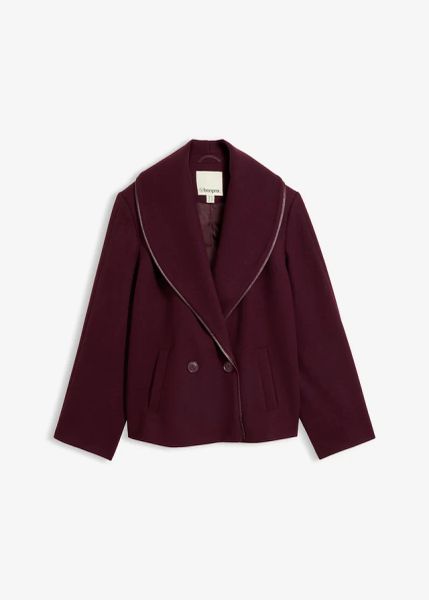 Krótka kurtka. Czerwone kurtki damskie bonprix, bez wzorów, eleganckie, krótkie, bez kaptura. Za 269.99 zł.