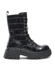 Jenny Fairy Trapery WS125-11 Czarny. Czarne śniegowce i trapery damskie Jenny Fairy, ze skóry. Za 179.99 zł.