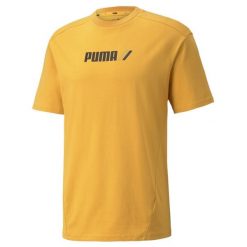 Podkoszulek Puma Rad Cal Tee, Żółty, Mężczyźni. Żółte koszulki sportowe męskie Puma, m, bez wzorów, z materiału, bez kołnierzyka, bez ramiączek, na jogę i pilates. W wyprzedaży za 91.65 zł.