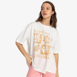 Koszulka T-shirt Billabong Zakochany w Słońcu biały. Białe koszulki sportowe męskie Billabong, s, bez wzorów, sportowe, bez kołnierzyka. Za 101.48 zł.