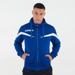 Kurtka rozgrzewkowa Turcja niebiesko-biała. Białe kurtki męskie Legea, m, bez wzorów, z poliesteru, do biegania. Za 96.00 zł.