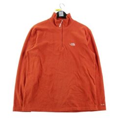 Bluza polarna męska TKA 100 1/4 Zip. Brązowe bluzy sportowe męskie The North Face, m, bez wzorów, z materiału, bez kaptura, trekkingowe. Za 122.16 zł.