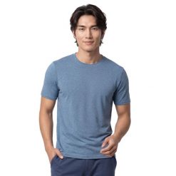 T-shirt sportowy z krótkim rękawem męski Go Dri All Day Tee. Niebieskie t-shirty męskie Skechers, m, bez wzorów, z denimu, sportowe, bez kołnierzyka. Za 129.99 zł.