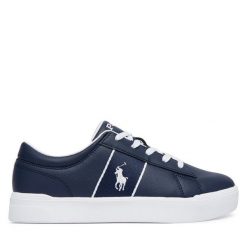 Sneakersy Polo Ralph Lauren. Niebieskie trampki i tenisówki chłopięce Polo Ralph Lauren, bez wzorów, bez zapięcia. Za 389.99 zł.