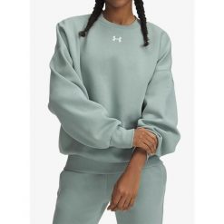 Bluza damska Under Armour UA Rival Fleece Oversized Crew. Zielone bluzy damskie Under Armour, m, bez wzorów, bez kaptura. Za 146.99 zł.