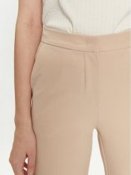 Maryley Spodnie materiałowe 24EB587/43PG Beżowy Wide Leg. Brązowe spodnie materiałowe damskie Maryley, m, bez wzorów, z materiału. Za 279.99 zł.