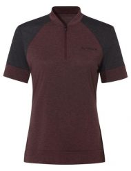 Koszulka damska Altissimo Q-Zip Shirt. Czerwone koszulki sportowe damskie Vaude, bez wzorów, z materiału, bez kołnierzyka, bez ramiączek, na fitness i siłownię. Za 299.00 zł.