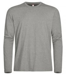 Clique Basic Active-T L/S – Koszulka z długim rękawem z spun dyed poliestru. Szare bluzki z długim rękawem męskie CLIQUE, l, bez wzorów, z dzianiny, bez kołnierzyka. Za 96.04 zł.
