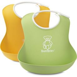 2 śliniaki - zielony / żółty. Zielone śliniaki dla dzieci BABYBJORN. Za 81.39 zł.