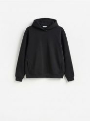 Bluza z kaputrem - czarny. Czarne bluzy męskie Reserved, l, bez wzorów, z dzianiny, bez kaptura. Za 139.99 zł.