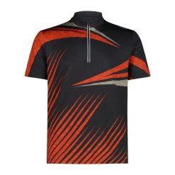 Koszulka techniczna z długim rękawem z logo CMP. Czarne koszulki sportowe męskie CMP, bez wzorów, z materiału, bez kołnierzyka, bez ramiączek, na fitness i siłownię. Za 239.00 zł.