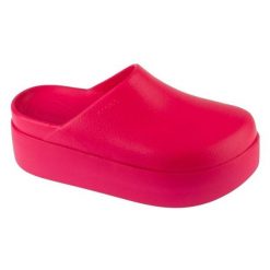 Klapki Crocs Dylan Platform Clog W 209869-6ZQ różowe. Czerwone klapki damskie bez wzorów, sportowe, bez obcasa. Za 367.95 zł.