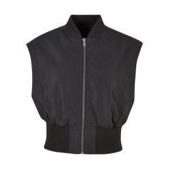 Kurtka court sans manches femme grandes tailles Urban Classics. Czarne kurtki damskie Urban Classics, m, bez wzorów, z materiału, bez kaptura. Za 301.35 zł.