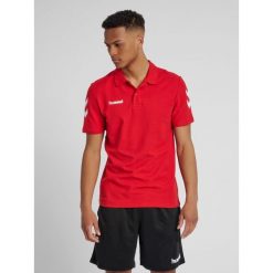 Koszulka tenisowa polo męska Hummel Go Cotton Polo. Czerwone koszulki polo męskie Hummel, m, bez wzorów, z bawełny, bez kołnierzyka, bez ramiączek, tenisowe. Za 53.20 zł.