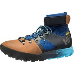 Skórzane botki turystyczne "Loke Vanquish" w kolorze niebiesko-czarno-jasnobrązowym. Trekkingi męskie marki Helly Hansen. W wyprzedaży za 372.95 zł.