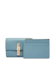 Furla Portfel Iride S WP00640 ARE000 CN 4896S Turkusowy. Niebieskie portfele damskie Furla, bez wzorów, ze skóry. Za 674.99 zł.