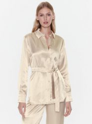 Max Mara Leisure Koszula Holiday 23311102 Beżowy Regular Fit. Brązowe bluzki damskie Max Mara Leisure, bez wzorów, z wiskozy, bez kołnierzyka, bez ramiączek. Za 529.99 zł.