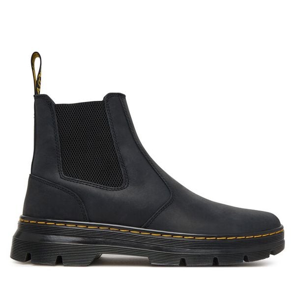 Sztyblety Dr. Martens. Czarne botki męskie Dr. Martens, bez wzorów, bez zapięcia. Za 799.99 zł.