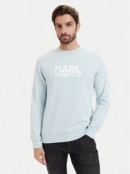 KARL LAGERFELD Bluza 705780 563917 Niebieski jasny Regular Fit. Niebieskie bluzy męskie KARL LAGERFELD, m, bez wzorów, z bawełny, bez kaptura. Za 439.99 zł.