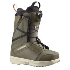 Buty snowboardowe damskie Salomon Scarlet. Zielone obuwie sportowe damskie Salomon, bez wzorów, snowboardowy. Za 539.00 zł.
