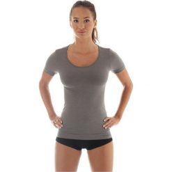 Brubeck Koszulka damska z krótkim rękawem Comfort Wool szara r. M (SS11020). Koszulki sportowe damskie marki Brubeck. Za 129.24 zł.