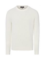 Nils Sundström Męski sweter z dzianiny Mężczyźni Bawełna biały jednolity, L. Białe swetry przez głowę męskie Nils Sundström, l, bez wzorów, z bawełny, bez kołnierzyka. Za 249.95 zł.