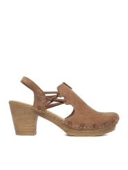 Rieker Sandały CEO-66775-24 Brązowy jasny. Brązowe sandały damskie Rieker, bez wzorów, ze skóry, bez obcasa, na słupku, bez zapięcia. Za 339.99 zł.