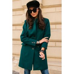 Klasyczny wełniany płąszcz r-p012. Czerwone płaszcze damskie Butik, s, bez wzorów, z materiału, eleganckie. Za 269.00 zł.