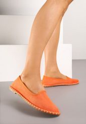 Pomarańczowe Espadryle Balerinki z Ozdobnymi Przeszyciami Firavione. Brązowe espadryle damskie Born2be, na lato, bez wzorów, klasyczne, bez obcasa, bez zapięcia. Za 44.99 zł.