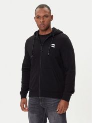 KARL LAGERFELD Bluza 705045 554910 Czarny Regular Fit. Czarne bluzy męskie KARL LAGERFELD, m, bez wzorów, z bawełny, bez kaptura. Za 839.99 zł.