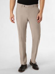 Hechter Paris Spodnie Mężczyźni Regular Fit beżowy|szary, 60. Brązowe eleganckie spodnie męskie Hechter Paris, m, bez wzorów. Za 599.95 zł.