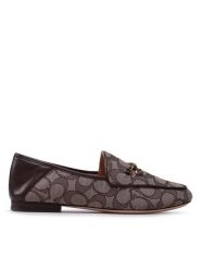 Coach Loafersy Hanna Textured Jacq CC888 Brązowy. Brązowe mokasyny damskie Coach, z materiału. Za 839.99 zł.
