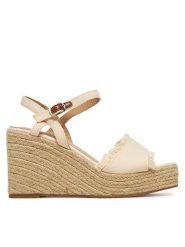 DeeZee Espadryle E0822-4A Beżowy. Brązowe sandały damskie DeeZee, bez wzorów, z materiału, bez obcasa, bez zapięcia. Za 139.99 zł.