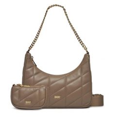 Torebka DKNY. Brązowe torebki do ręki damskie DKNY, bez wzorów, klasyczne, bez dodatków. Za 949.99 zł.