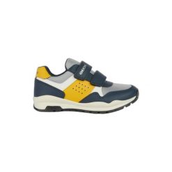 Sneakersy dziewczęce Geox Pavel. Niebieskie buty sportowe dziewczęce Geox, bez wzorów, bez zapięcia, trekkingowe. W wyprzedaży za 192.50 zł.