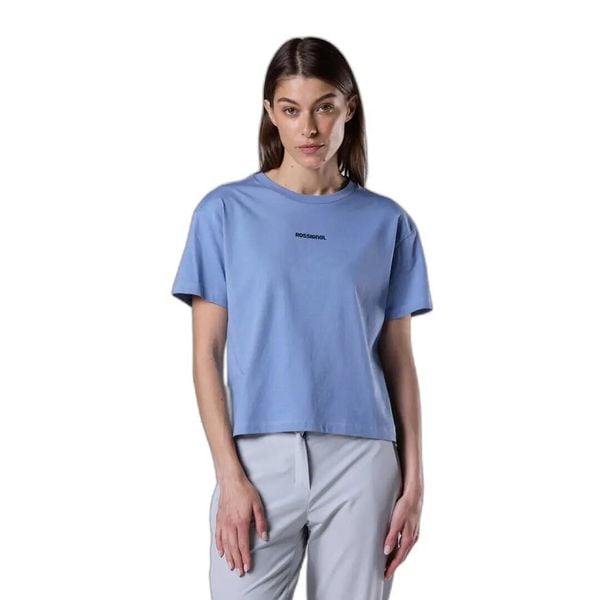 T-shirt damski Rossignol Presset. Niebieskie t-shirty damskie Rossignol, xs, bez wzorów, z bawełny, bez kołnierzyka. Za 197.50 zł.