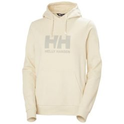 Kurtka dresowa damska z logo Helly Hansen 2.0. Białe kurtki damskie Helly Hansen, bez wzorów, z dresówki, bez kaptura. Za 393.30 zł.