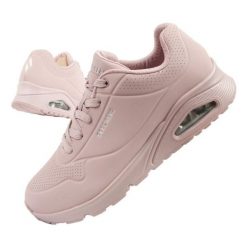 Buty Skechers Uno Stand On 73690/LTMV różowe. Czerwone obuwie sportowe damskie bez wzorów, z materiału. Za 509.15 zł.
