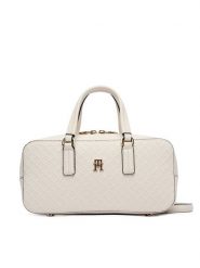 Tommy Hilfiger Torebka Th Daily Crossover Mono AW0AW18415 Biały. Białe torebki do ręki damskie Tommy Hilfiger, bez wzorów, ze skóry, bez dodatków. Za 649.99 zł.