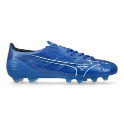 Buty piłkarskie Mizuno Αlpha Elite MD. Białe buty sportowe męskie Mizuno, bez zapięcia, do piłki nożnej. Za 419.99 zł.