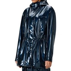 Kurtka RAINS BOLD LONG JACKET W3 Niebieski. Niebieskie kurtki męskie Rains, m, bez wzorów, z syntetyku, bez kaptura. Za 654.25 zł.