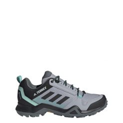 Buty sportowe adidas Terrex Ax3 Gore-Tex szaro-turkusowe damskie. Czarne obuwie sportowe damskie Adidas, bez wzorów, z gore-texu, wspinaczkowe, adidas terrex. Za 595.75 zł.